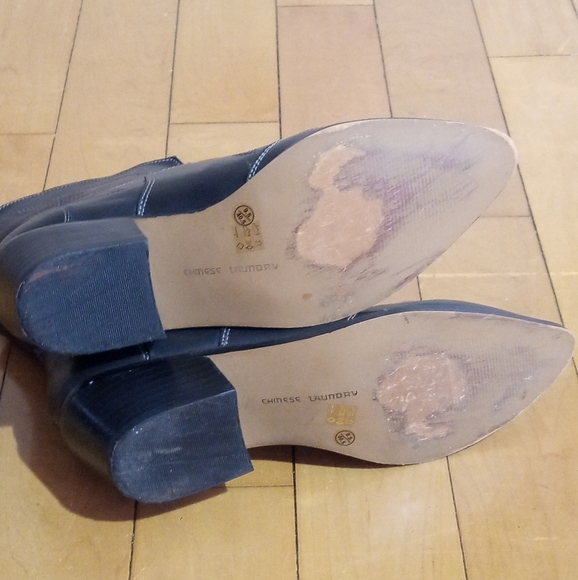 Chinese Laundry Fiona Black Western Ankle Boots with Pointed Toe and Medium Heel - Picture 10 of 11